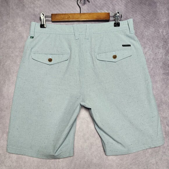 Vissla Shorts Mens 30 Lot of 2 Pair Blue Green Poly Cotton Blend Stretch Casual - Picture 5 of 16